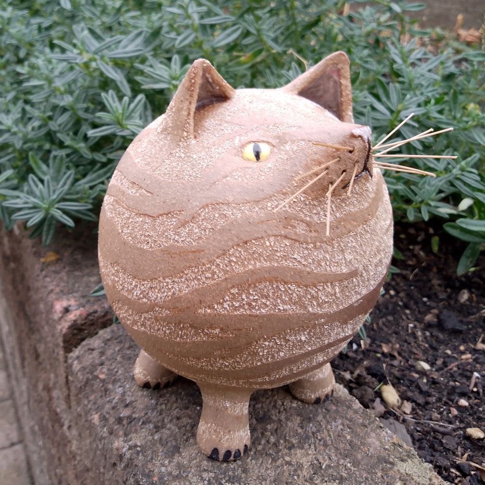 Roly Poly Ceramic Ginger Cat