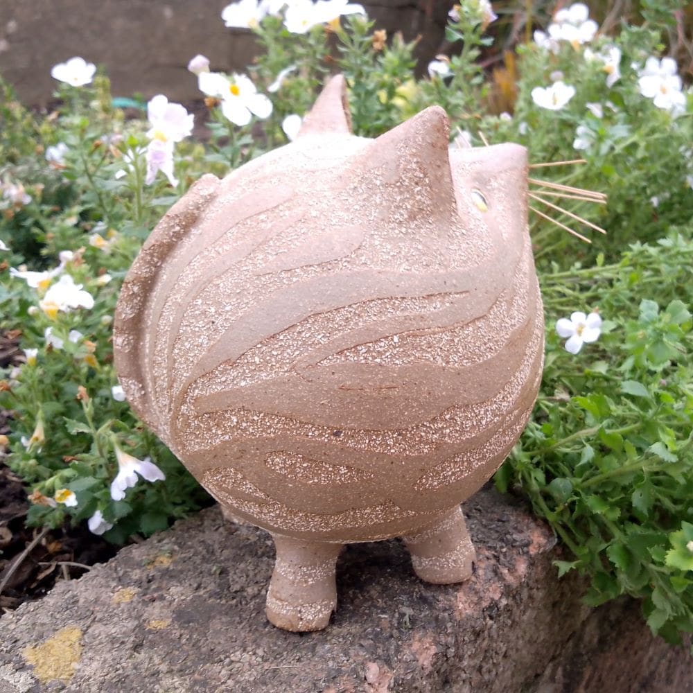 Roly Poly Ceramic Ginger Cat