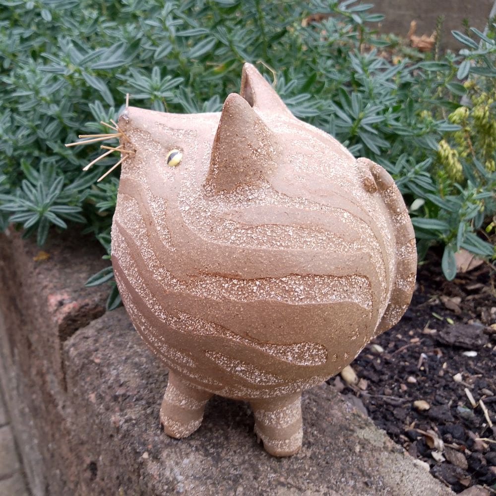 Roly Poly Ceramic Ginger Cat