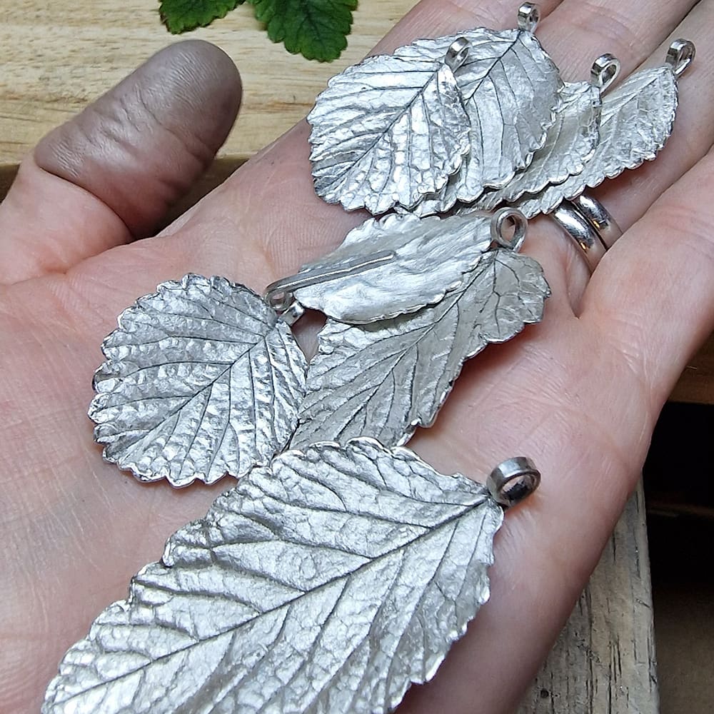 Silver leaf pendant necklace by Silverbird Designs