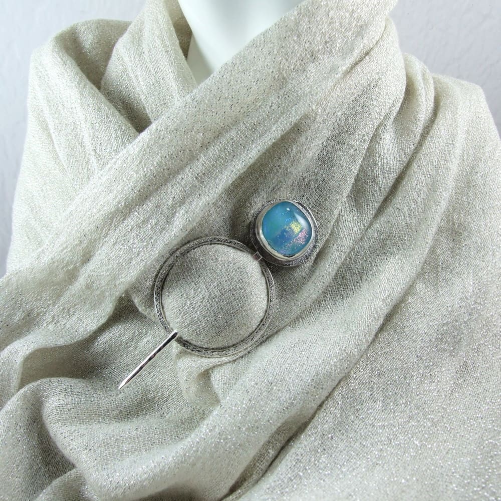 Silver_Shawl_Pin_Aqua_Glass