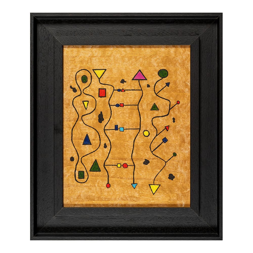 Un DNA Fragments study of evolution original painting