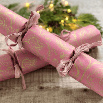 6 handmade eco friendly luxury Christmas crackers