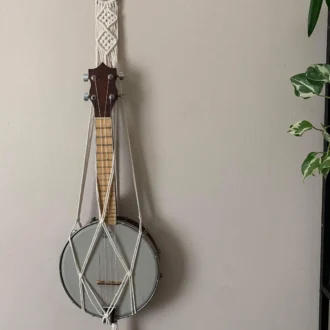 Banjolele wall hanger made with recycled cotton