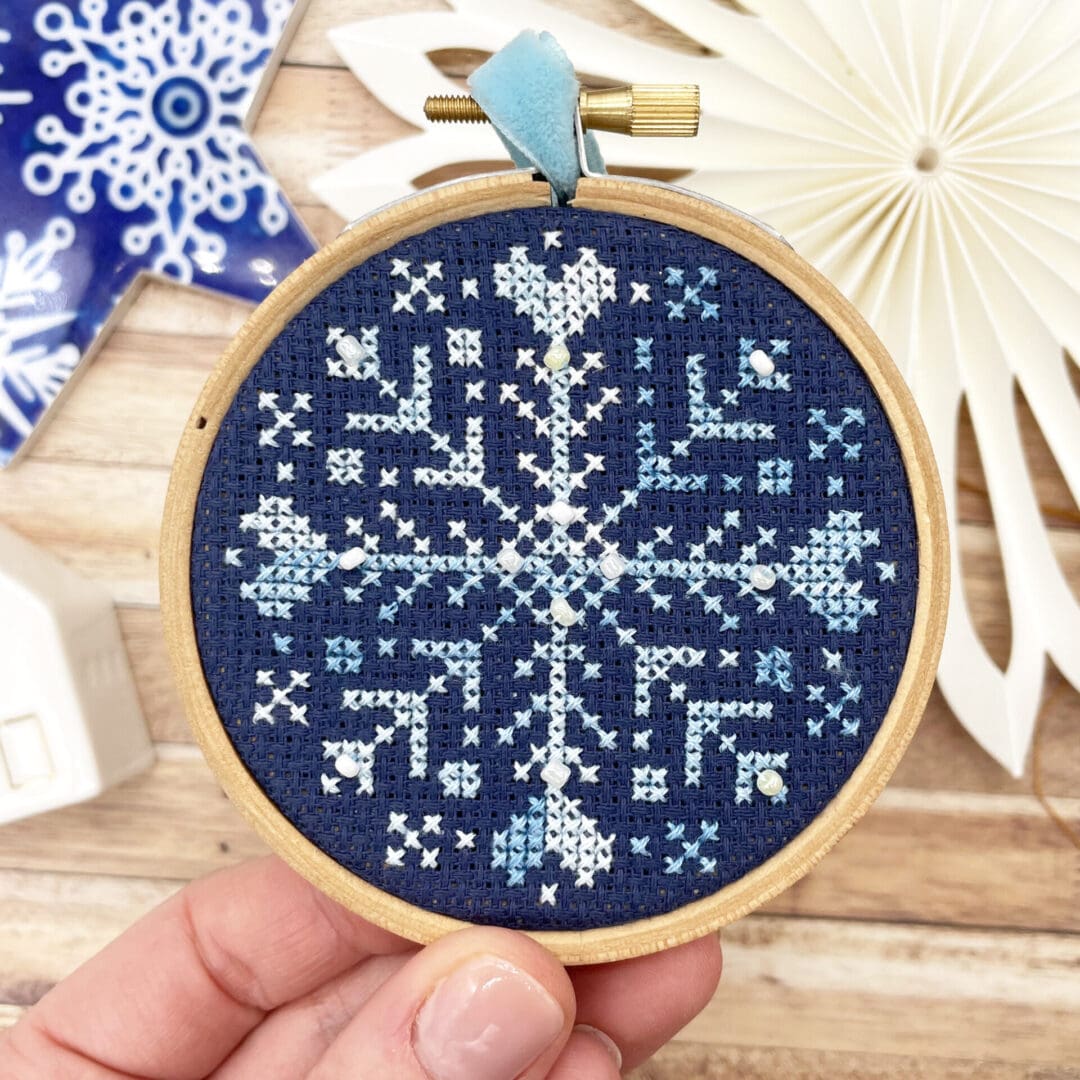 beaded Snowflake Cross Stitch Kit