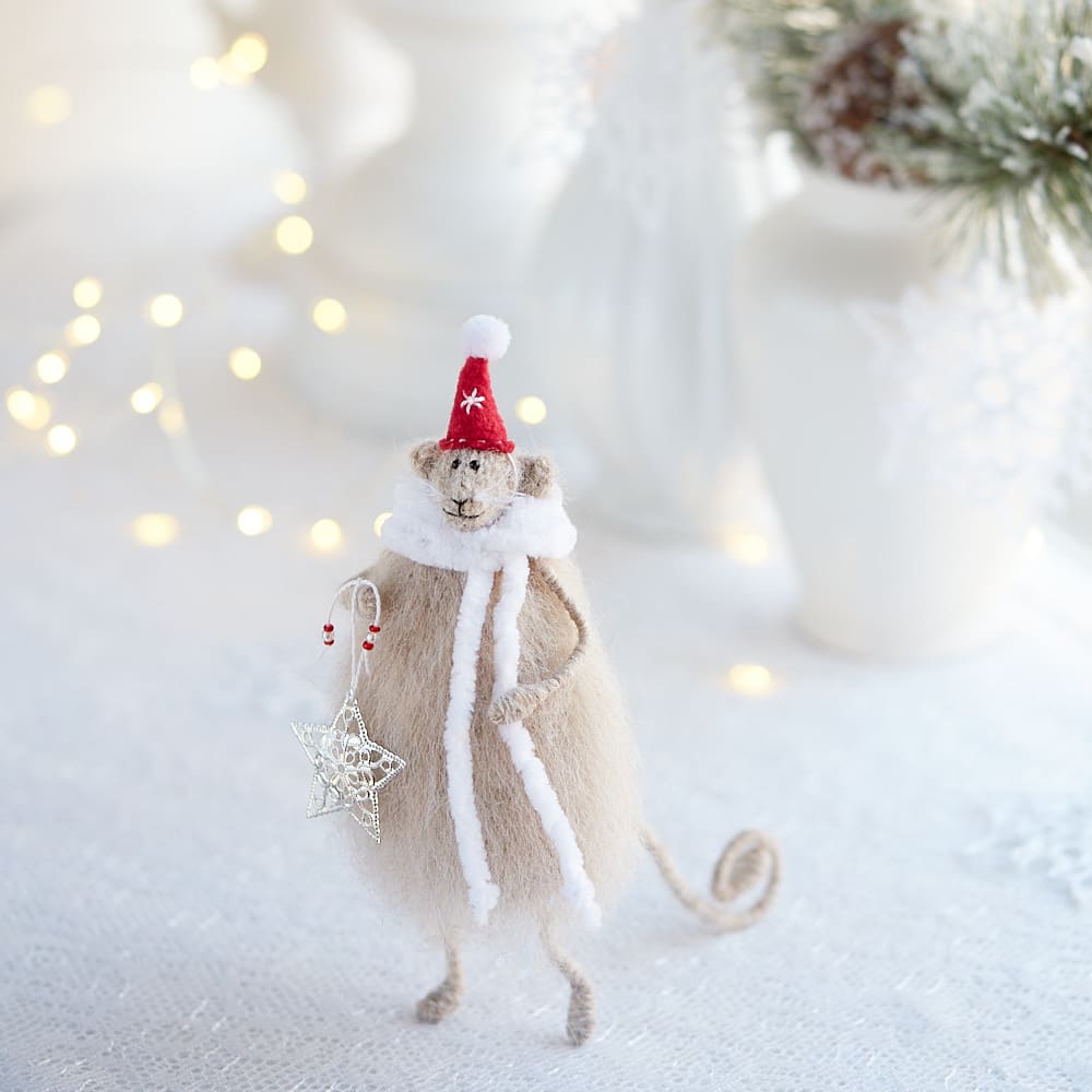 Christmas mouse ornament