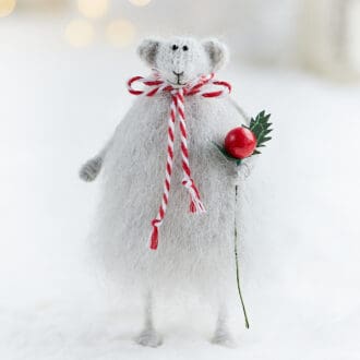 Christmas mouse ornament