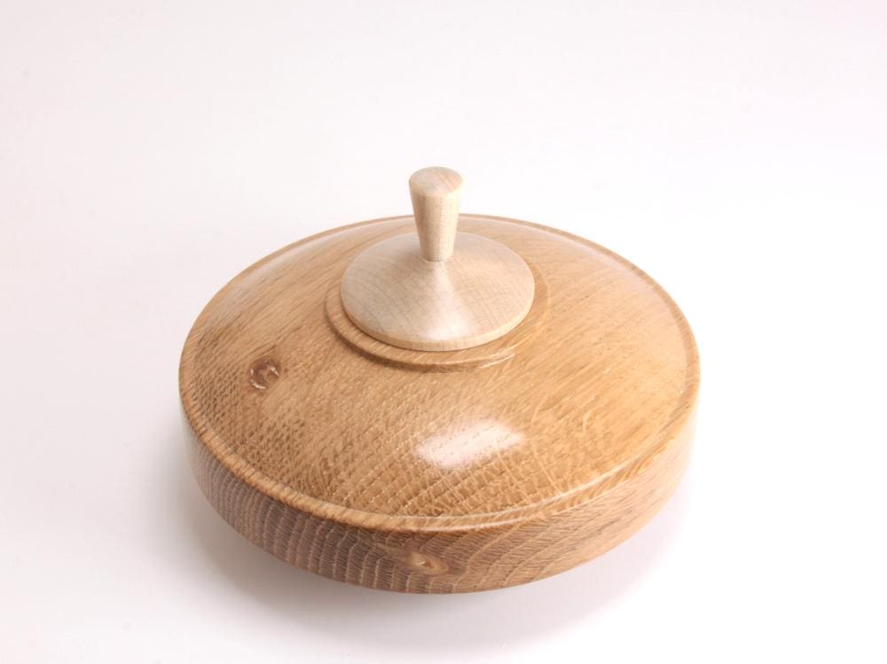 English Oak & Sycamore Lidded Container/Box - Handmade