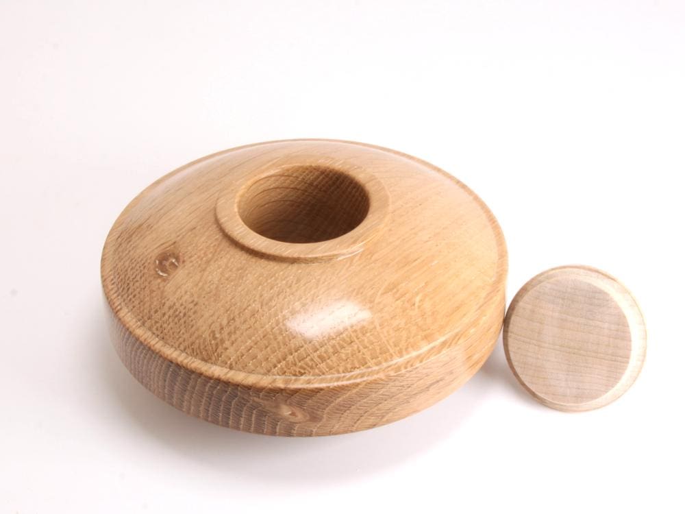 English Oak & Sycamore Lidded Container/Box - Handmade