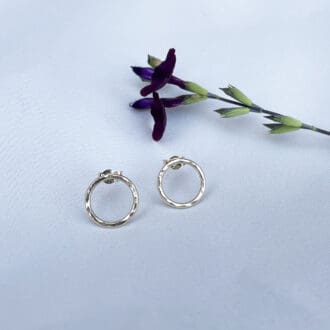 gold circle studs