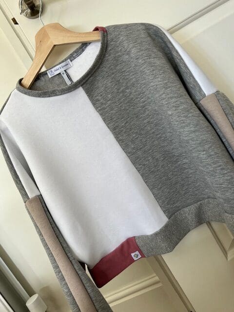 Handmade Grey and White Sweater