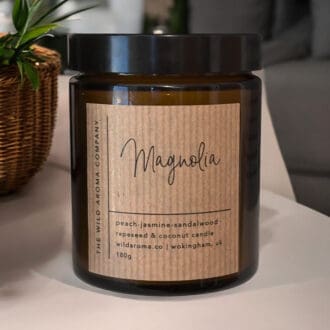 Magnolia - amber - candle - wild-aroma