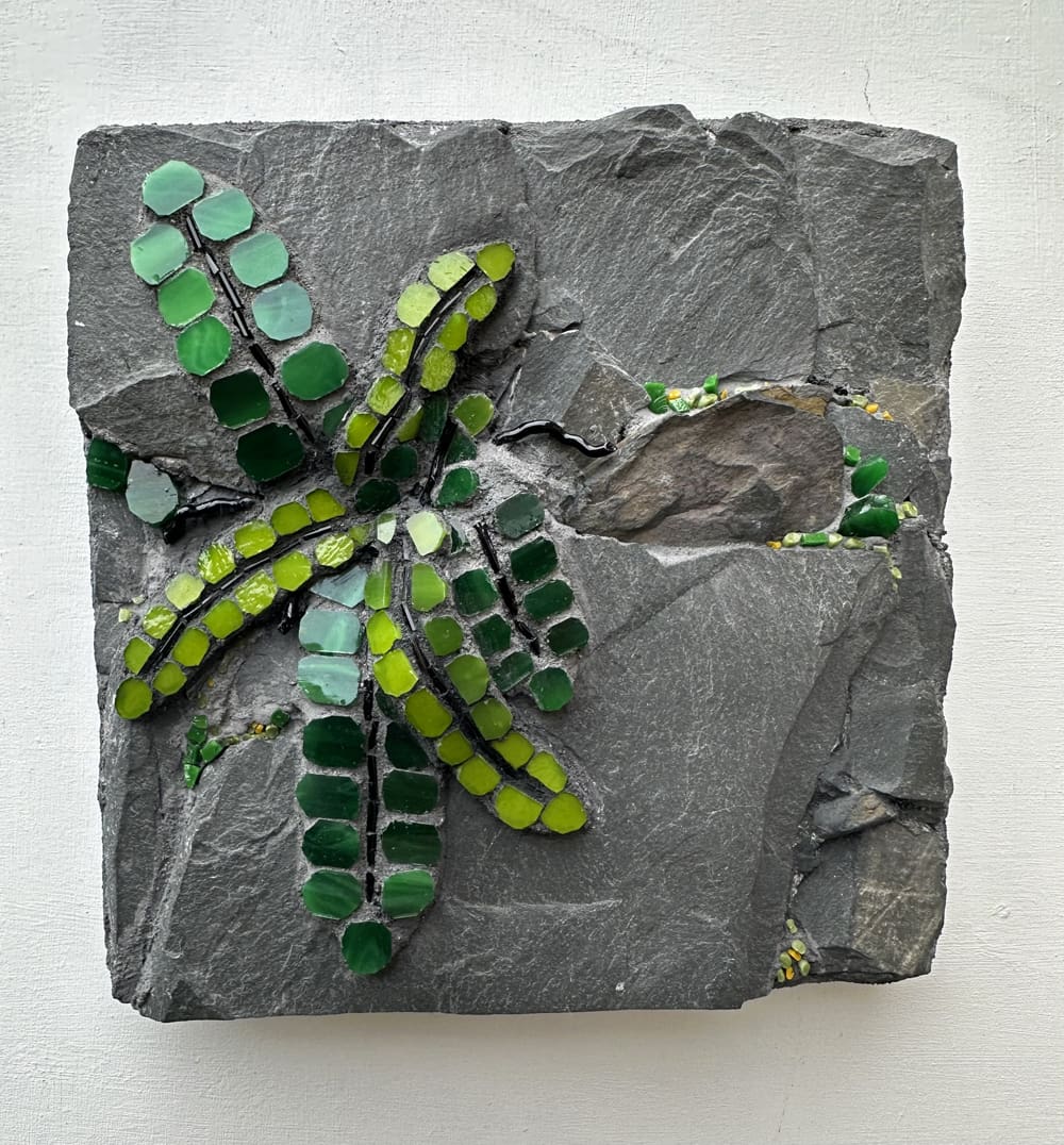 fern and slate mosaic