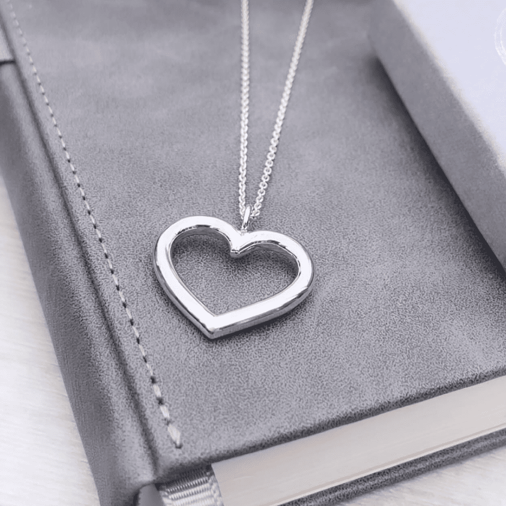 silver heart pendant