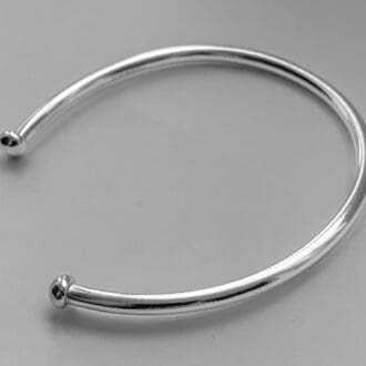 sterling silver torque bangle