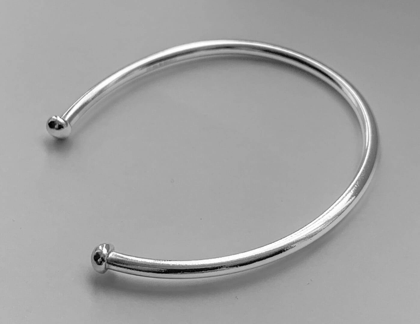 sterling silver torque bangle