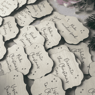 Wooden advent activity cards