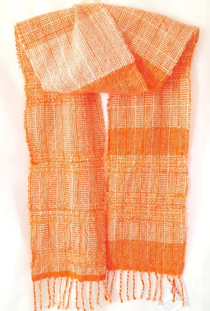 cover pic for orange boucle scarf