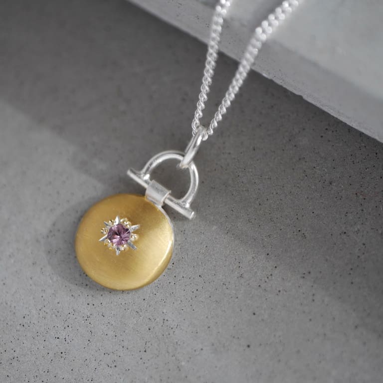 Keum Boo Purple Spinel Pendant