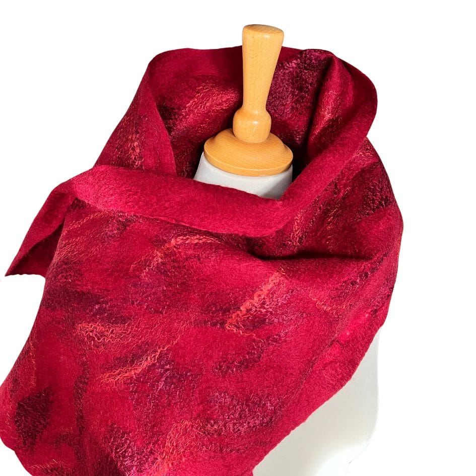 Red-Handmade-Felt- Wrap