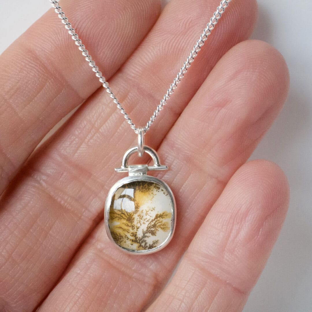 Dendritic agate Autumn Pendant