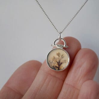 Arboreal dendritic agate pendant