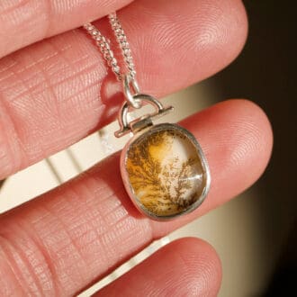 Dendritic agate Autumn Pendant