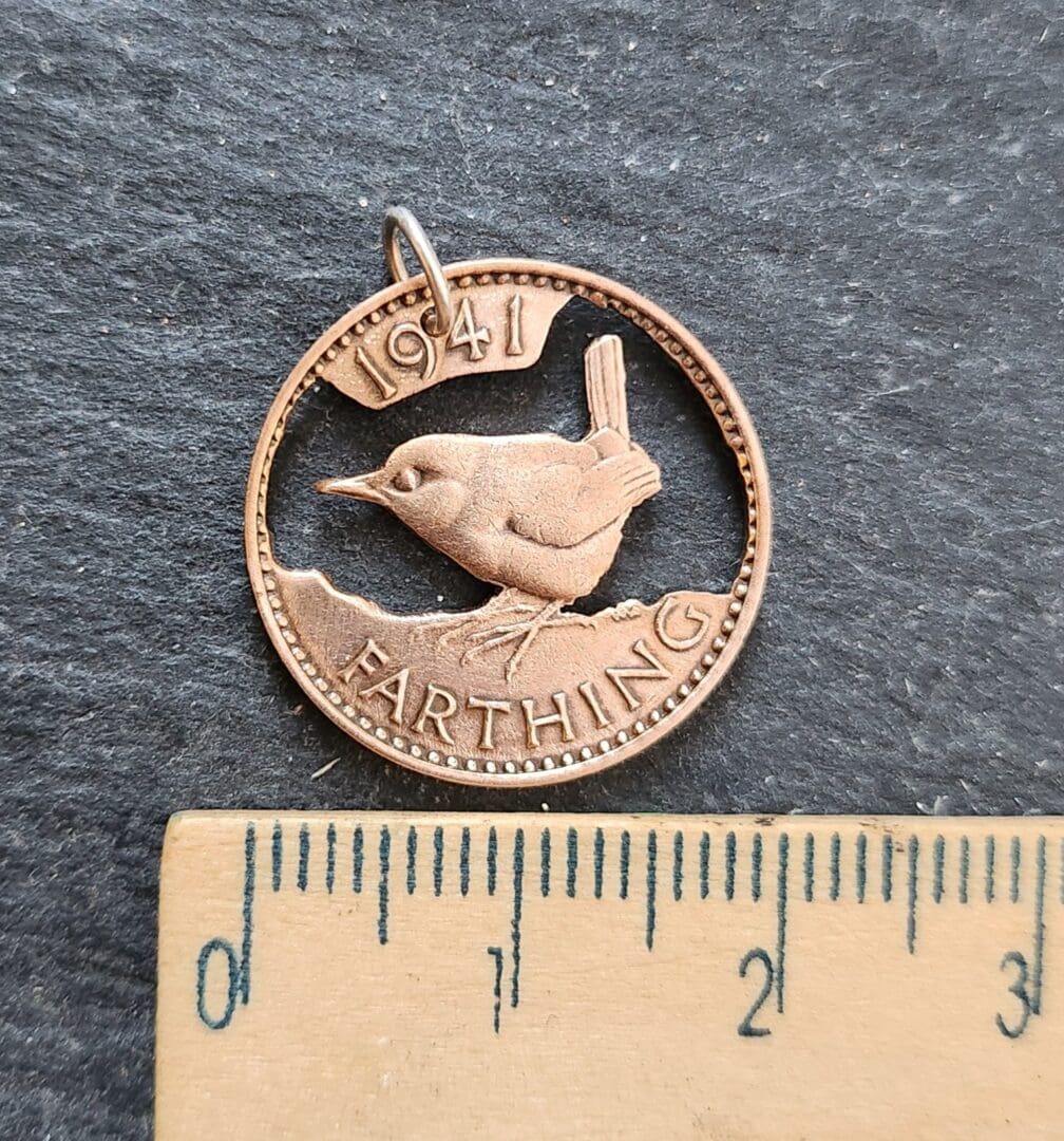 farthing coin pendant