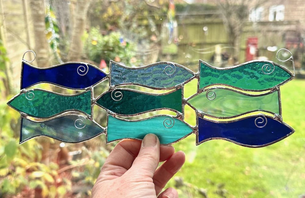 Shoal of 9 fish suncatcher