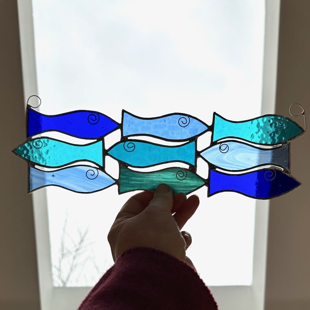 Shoal of 9 fish suncatcher