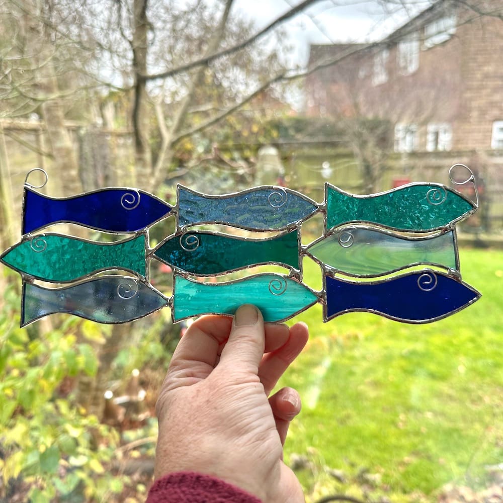 Shoal of 9 fish suncatcher