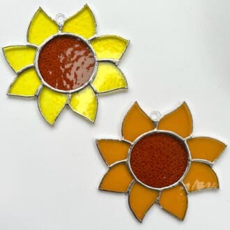 Stained glass sunflower