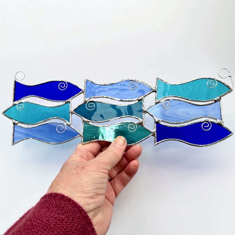 Shoal of 9 fish suncatcher