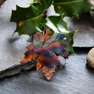 flame painted leaf