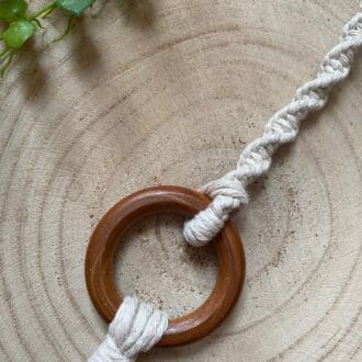 Macrame plant hanger extension, handmade using recycled cotton