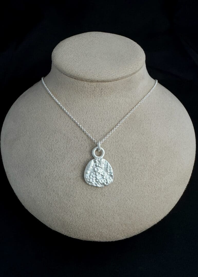 My Jewellery Garden Handmade Recycled Sterling Silver Barnacle Tidal Ripple Reversible Pendants