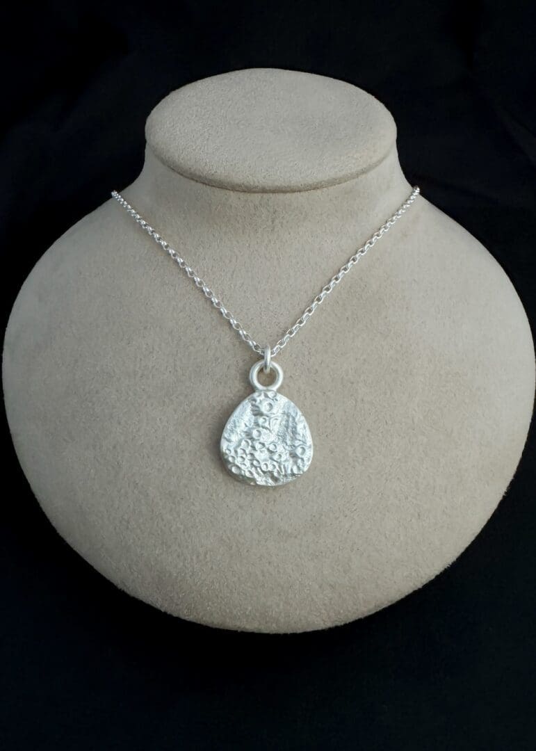 My Jewellery Garden Handmade Recycled Sterling Silver Barnacle Tidal Ripple Reversible Pendants