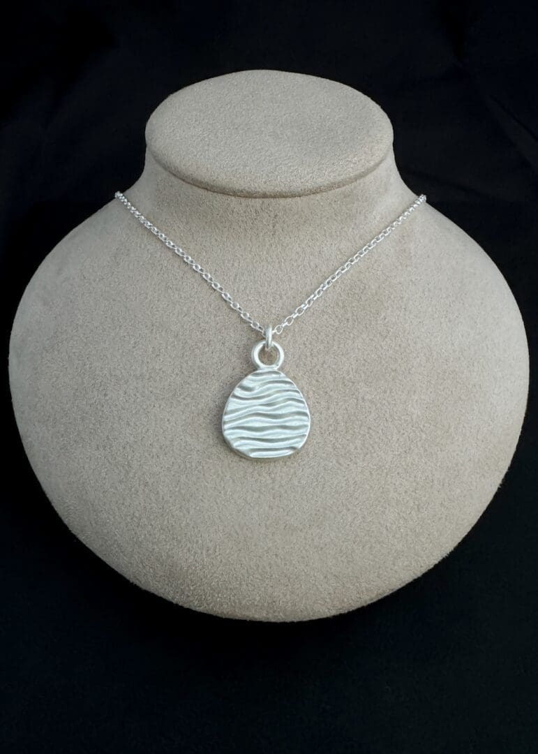 My Jewellery Garden Handmade Recycled Sterling Silver Barnacle Tidal Ripple Reversible Pendants