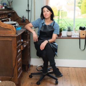 Jewellery design Natalie Vernazza in her studio