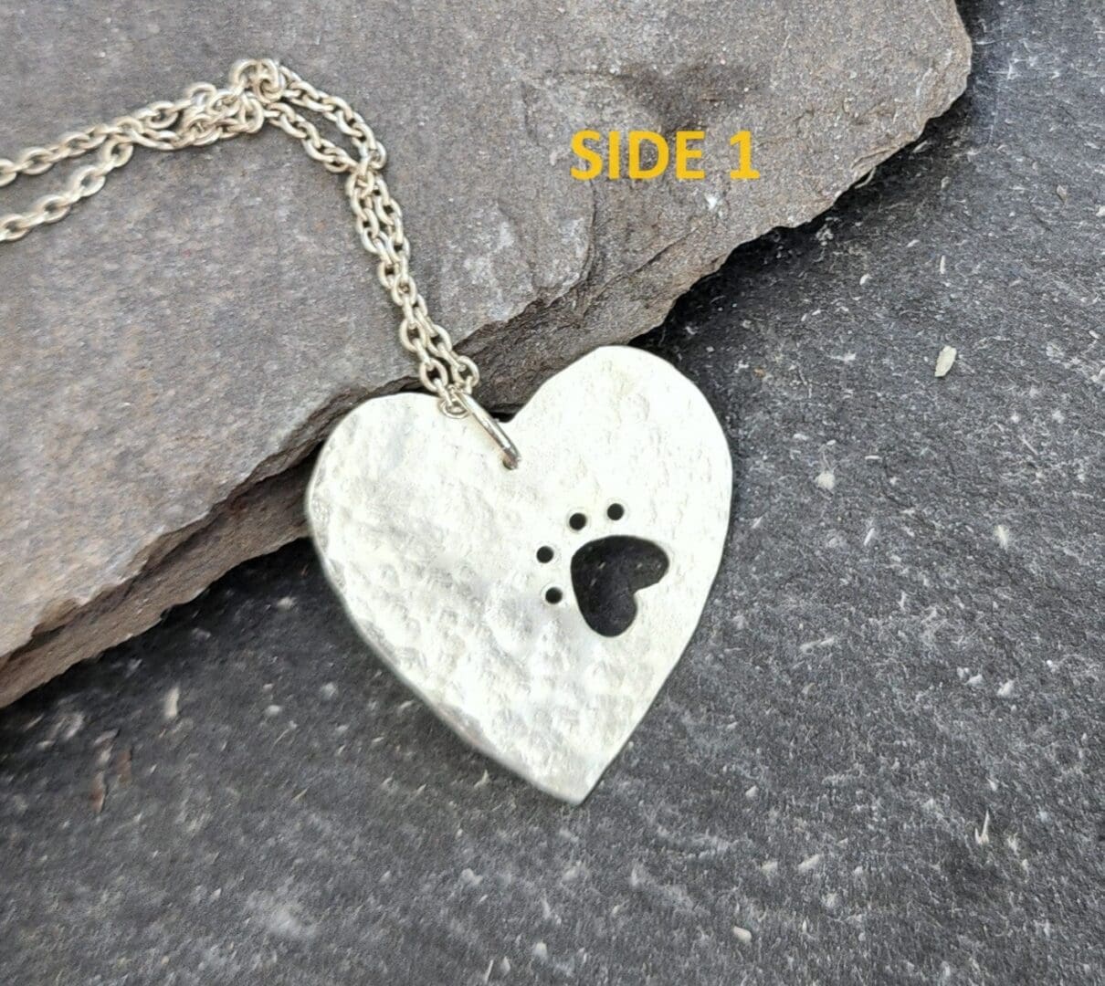 paw heart pendant