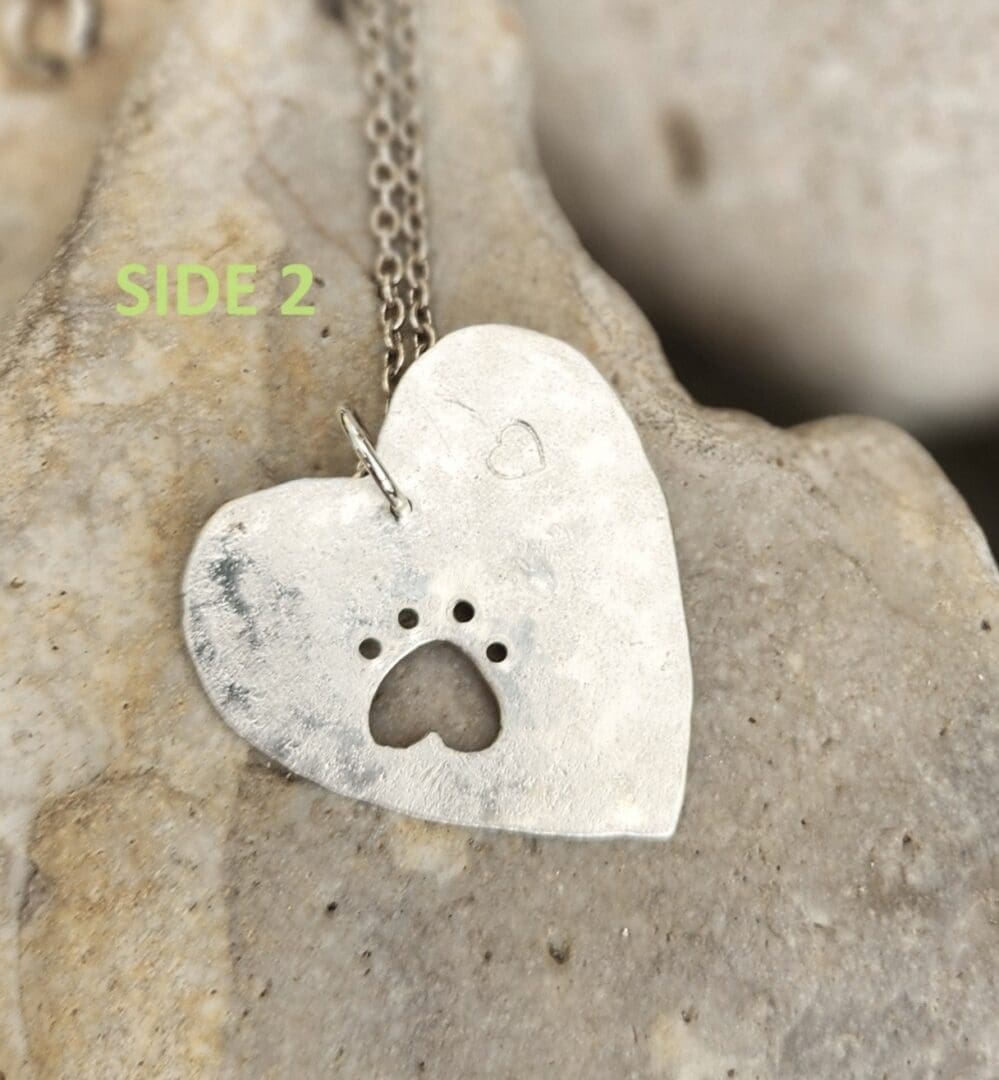 paw heart pendant