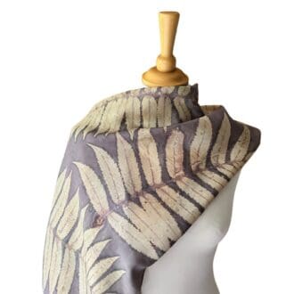 Purple-Silk-Scarf-with-Botanically-Printed-Sumach-Leaf-Design