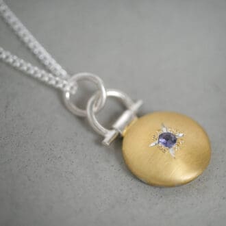 Lavender Spinel Keum Boo Pendant