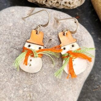 snowman earrings