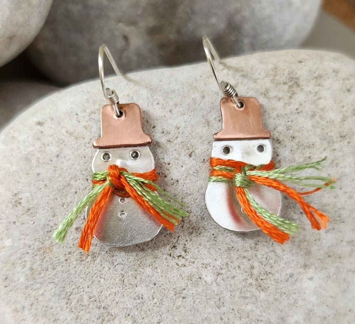 snowman earrings