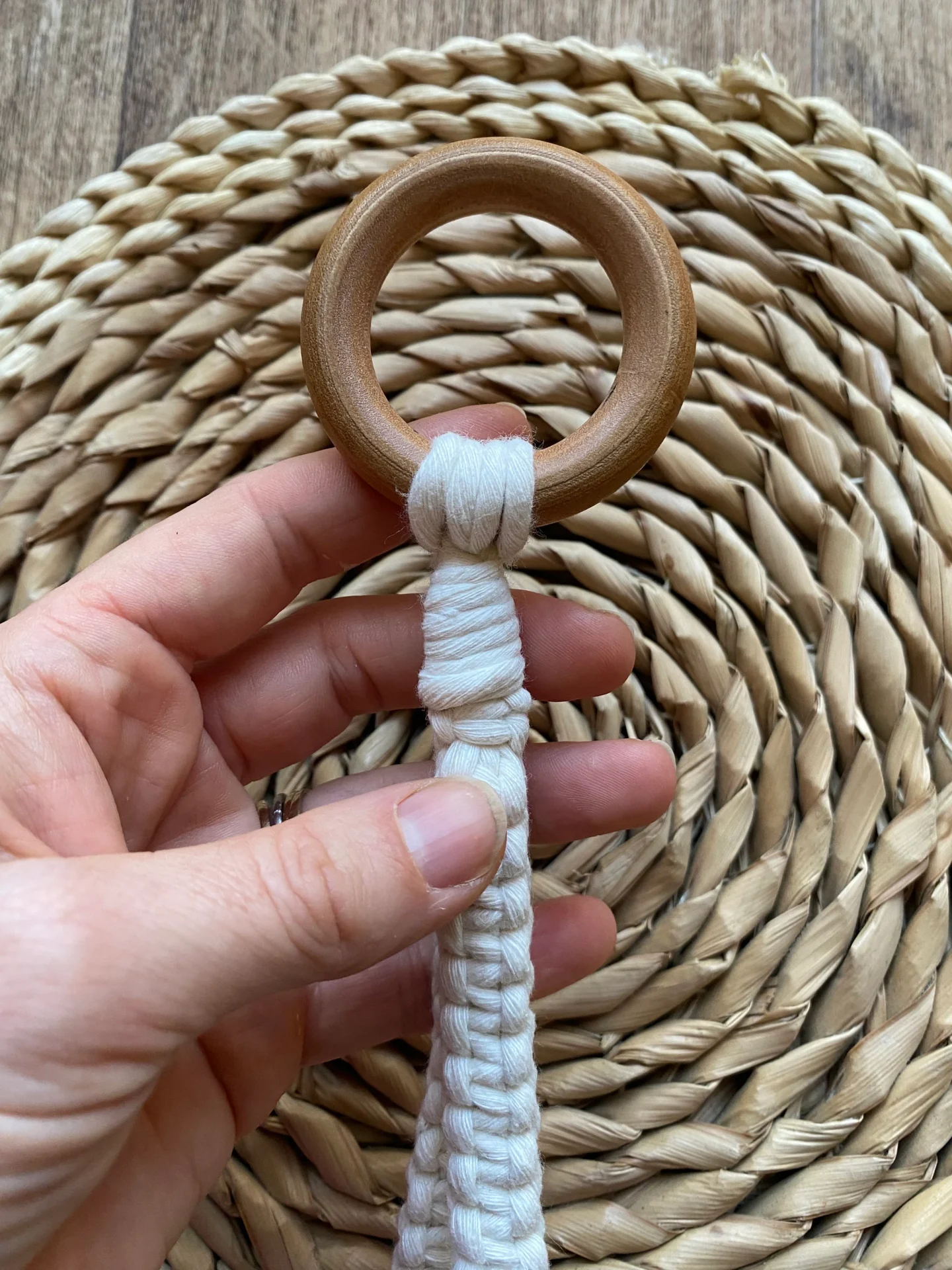 Ukulele hanging loop made with recycled cotton