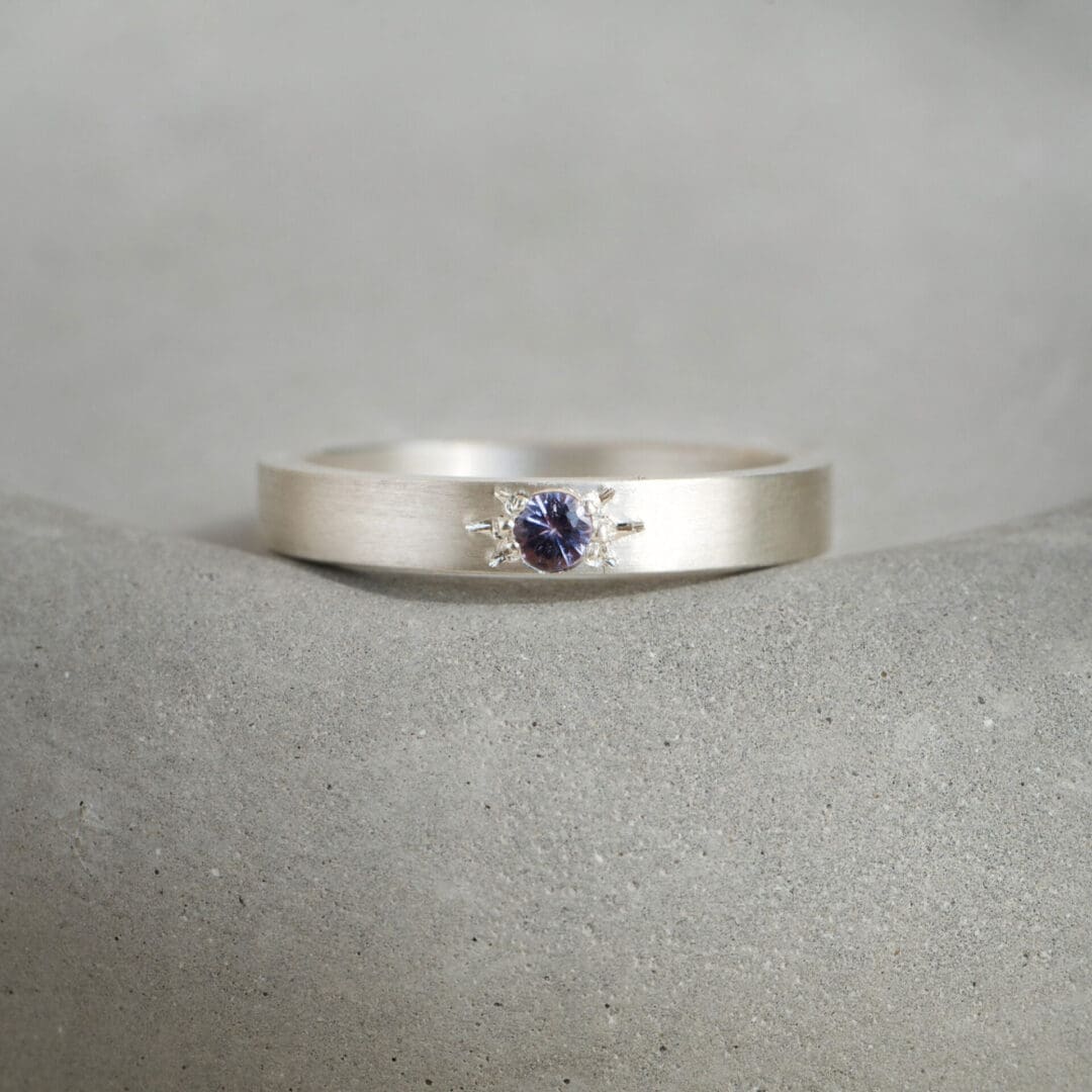 Violet Spinel Star Set ring