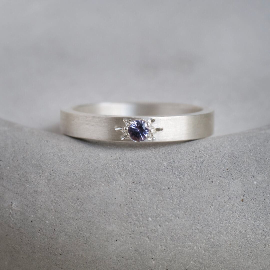 Violet Spinel Star Set ring