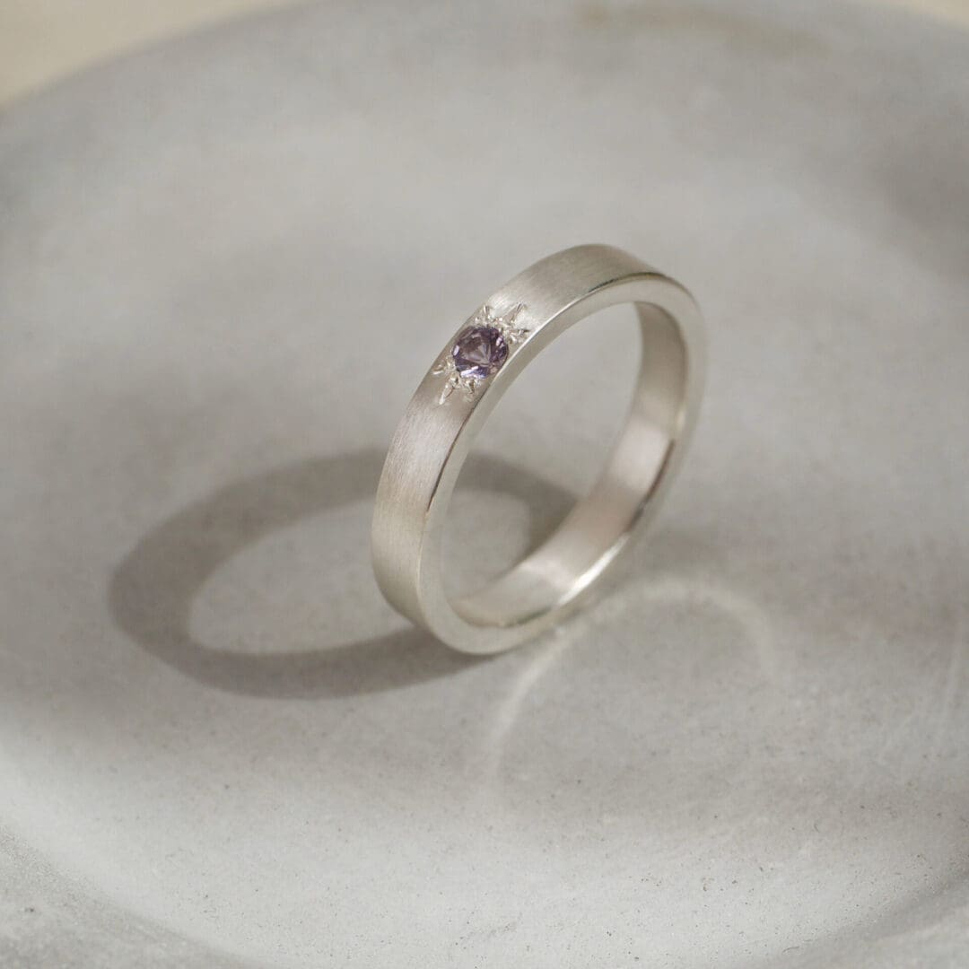 Violet Spinel Star Set ring