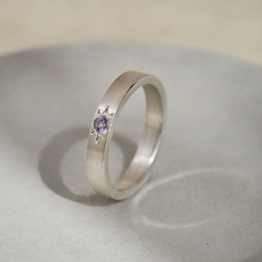 Violet Spinel Star Set ring